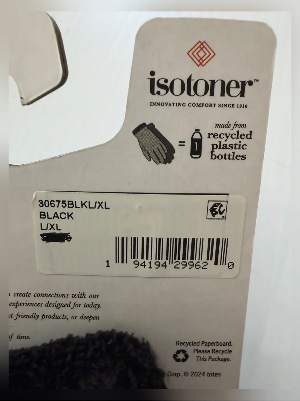 Isotoner Women’s Lined Spandex Water Repellent Gloves - L/XL